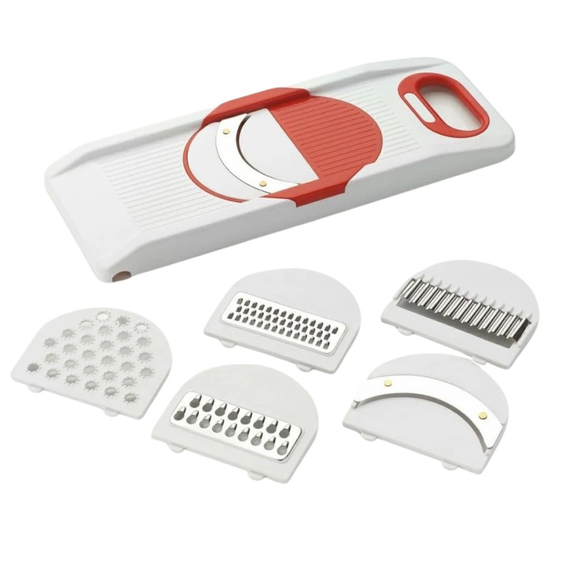 Multipurpose Vegetable & Fruit Slicer – 6 in 1 Cutter, Grater & Shredder with Interchangeable Blades