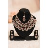 Silver Plated Multicolor  Stone Necklace Set with Earrings & Maang Tikka | Bridal & Party Wear Jewelry
