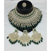 Kundan Pearl and Multicolor Choker Necklace Set  | Bridal Jewelry with Earrings and Ring