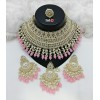 Kundan Pearl and Multicolor Choker Necklace Set  | Bridal Jewelry with Earrings and Ring