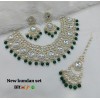 Kundan Necklace Set with Multicolor Beads | Bridal Jewellery with Earrings and  Maang Tikka
