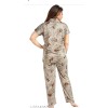 coffe line flower Night Suit Set  Short and Sleeve Shirt  Pyjama  Soft and Stylish Nightwear for Ladies