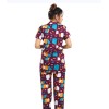 Box Purple Cotton Night Suit Set  Half Sleeve Shirt and  Pyjama  Soft and Breathable Sleepwear for Ladies