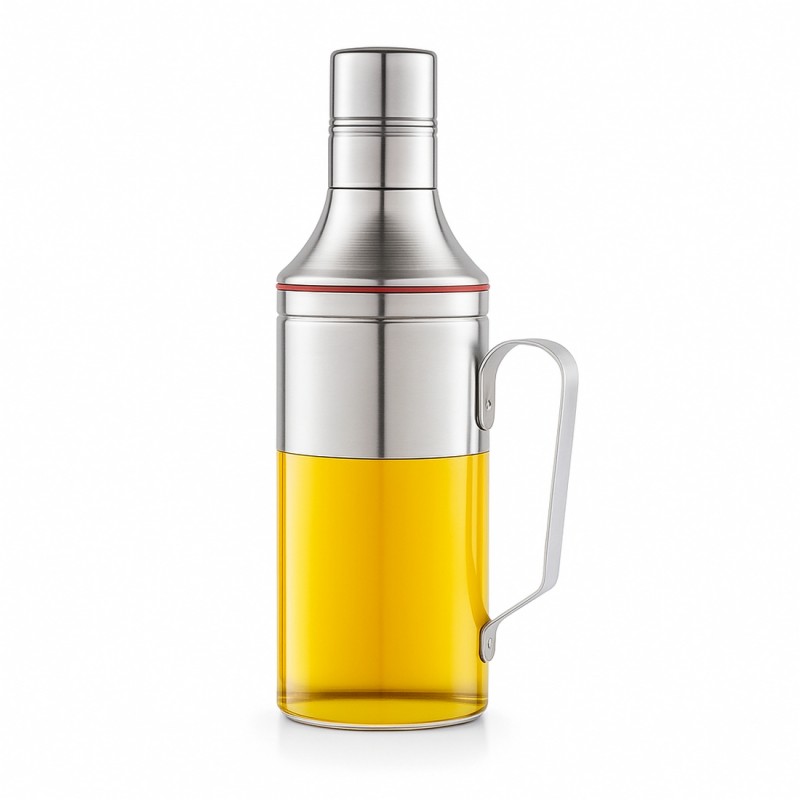 Stainless Steel Oil Dispenser Bottle with Handle | Leak-Proof Oil Pourer for Kitchen | Steel Oil Bottle for Cooking & Storage Stainless Steel Oil Dispenser Bottle with Handle | Leak-Proof Oil Pourer for Kitchen | Steel Oil Bottle for Cooking & Storage