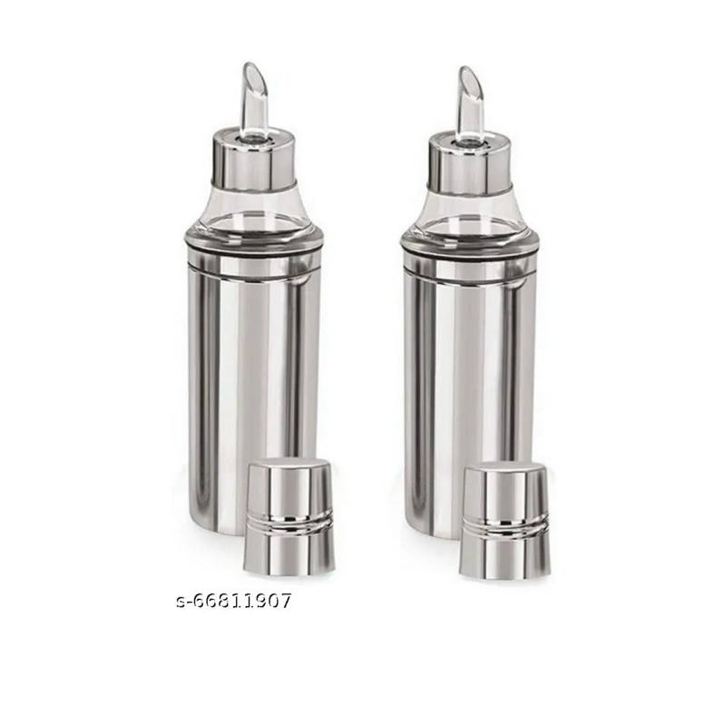 Stainless Steel Oil Dispenser Bottle – Leakproof, Easy Pour Spout for Kitchen Cooking & Dining