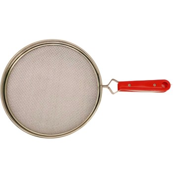 Stainless Steel Mesh Splatter Screen with Handle – Oil and  Grease Guard for Frying Pan papad jali