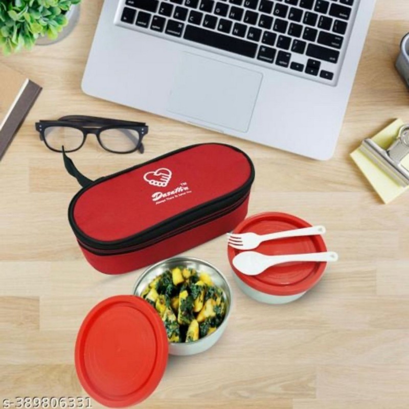 2 Container Glass Lunch Box Set with Red Carry Bag | Airtight Food Storage with Spoon & Fork (Multicolor) (2G) 2 Container Glass Lunch Box Set with Red Carry Bag | Airtight Food Storage with Spoon & Fork (Multicolor) (2G)