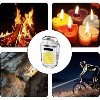 Reachable electric lighter with flashlight