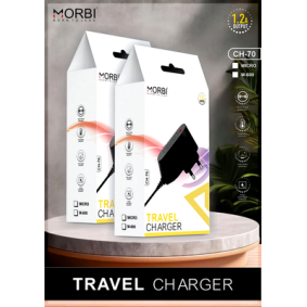 morbi travel charger 1.2A output micro with V8 cable fast charger CH-70