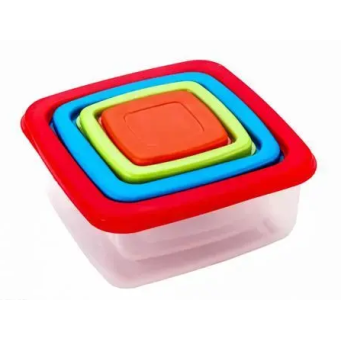 Crisp Polypropylene Transparent Container Set – Set of 4 Kitchen Storage Containers