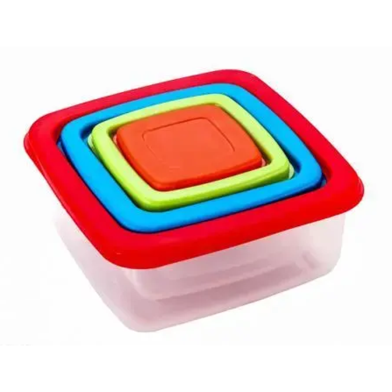 Crisp Polypropylene Transparent Container Set – Set of 4 Kitchen Storage Containers