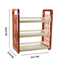 3-Layer Kitchen Storage Utility Rack – Easy to Assemble, Portable & Lightweight