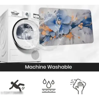 Flower Printed Door Mat – Soft, Non-Slip & Washable Floor Mat for Home, Entrance & Kitchen Use