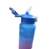 Plastic Motivational Water Bottle – 1L/2L Leak-Proof BPA-Free Bottle with Time Marker for Gym, Office & Daily Hydration