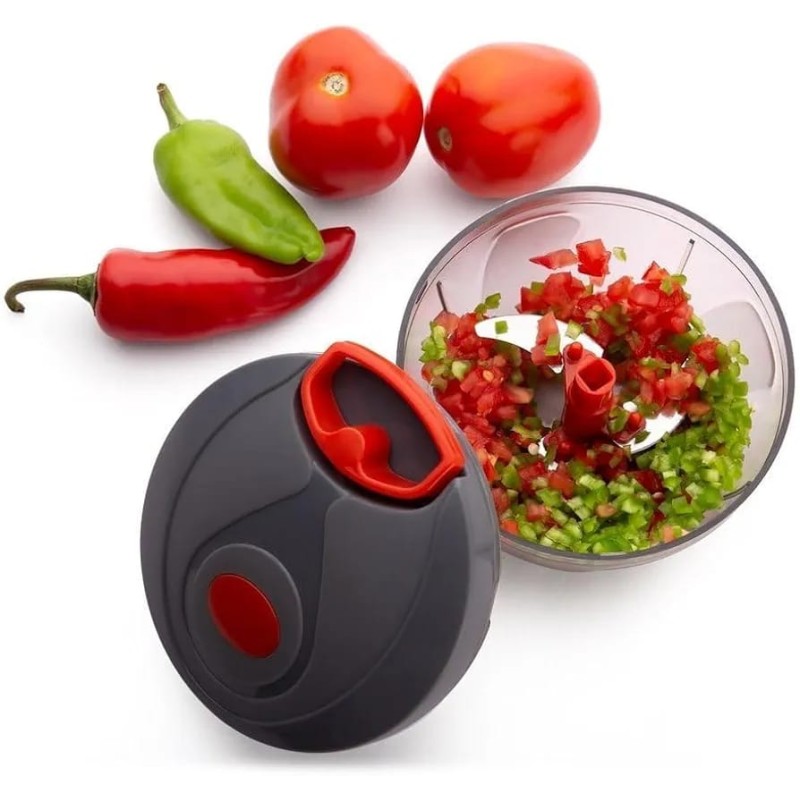 Manual Food Chopper – Hand-Pull Vegetable Cutter for Effortless Chopping