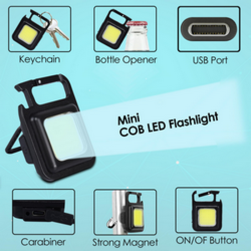 Mini LED Flashlight Keychain – Portable Torch Light with Key Ring for Emergency, Camping & Everyday Use