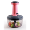 Manual Hand-Press Vegetable Chopper with 3 Stainless Steel Blades – Multicolor Cutter for Onion, Tomato, Salad & More