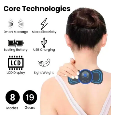 Magic Paste Mini Massager – Portable Electric Massage Device for Muscle Pain, Stress Relief & Relaxation