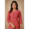 Rani Pink Pure Cotton Kurti for Women – Elegant & Comfortable Traditional Wear