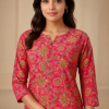 Rani Pink Pure Cotton Kurti for Women – Elegant & Comfortable Traditional Wear