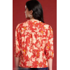 Women's 3/4 Sleeve Floral Short Top – Stylish & Comfortable Casual Wear