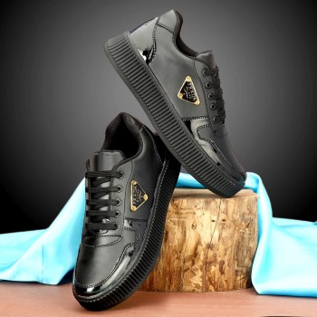 Men’s Stylish Black Sports Shoes Lightweight, Comfortable & Durable Sneakers