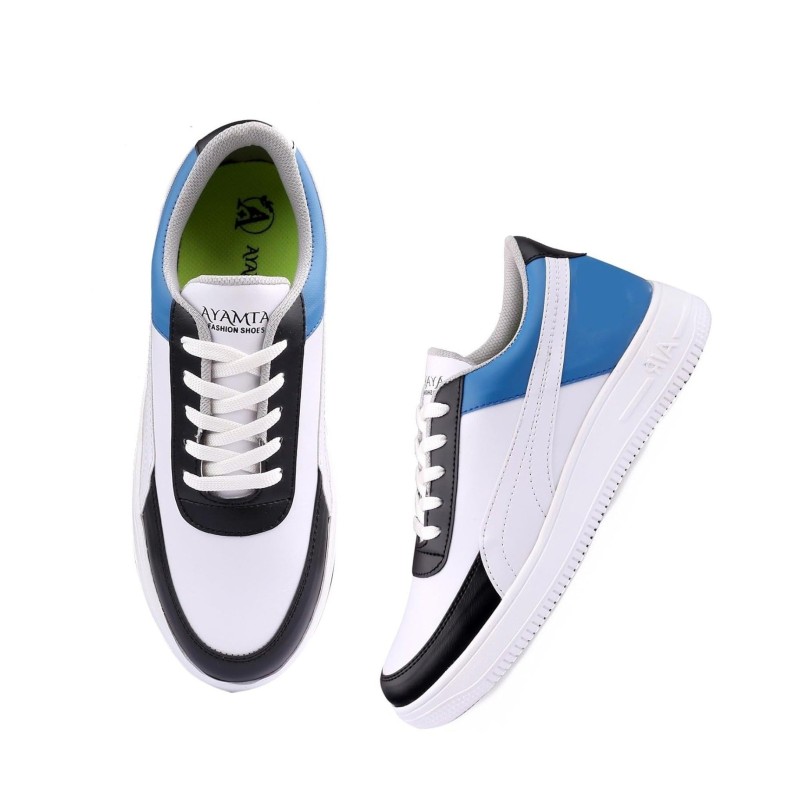 Men’s Stylish Blue and White Sneakers Casual Lightweight Sports Shoes