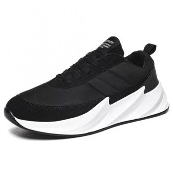 Men's Shark Style Black and White Sneakers Lightweight Casual Sports Shoes