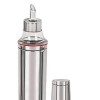 Stainless Steel Oil Dispenser Bottle with Transparent Nozzle – Leak-Proof Kitchen Oil Pourer for Cooking, Frying & Baking – Easy Flow Control and Spill-Free Design (Silver, 1000ml Approx)