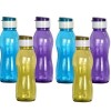 Stylish Plastic Water Bottles Set – Multicolor | Durable & Reusable BPA-Free Bottles for Home, Office, Gym & Travel 6pc pack