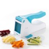 2-in-1 Manual French Fry Cutter & Vegetable Chopper Green and Blue 