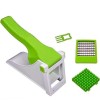 2-in-1 Manual French Fry Cutter & Vegetable Chopper Green and Blue 