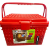 Small Plastic Storage Basket – 6-Piece Set with Handle for Puja, Toys, Books & Clothes