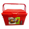 Small Plastic Storage Basket – 6-Piece Set with Handle for Puja, Toys, Books & Clothes