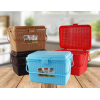 Small Plastic Storage Basket – 6-Piece Set with Handle for Puja, Toys, Books & Clothes