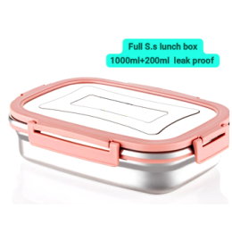 Stainless Steel Lunch Box with 1 Container – Compact, Leak-Proof & Durable Tiffin for Office, School & Travel