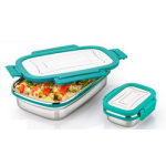 Stainless Steel Lunch Box with 1 Container – Compact, Leak-Proof & Durable Tiffin for Office, School & Travel