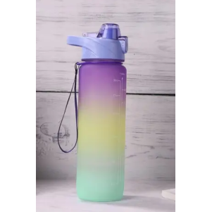 Motivational Water Bottle with Time Marker – Leakproof, Wide Mouth, Easy-to-Open Sports Bottle for Gym, Office, School & Outdoor Use