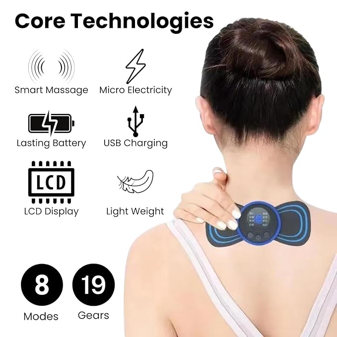 Full Body Electric Massager – Deep Tissue, Handheld Percussion Massage Gun for Back, Neck, Shoulder, Legs & Foot Pain Relief – Adjustable Speed & Heat Therapy