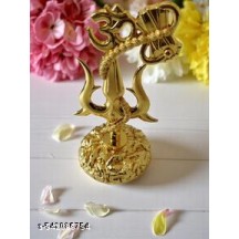 Elegant Trishul Showpiece – Spiritual Metal Trident Idol for Home Temple, Office, and Gift Decor
