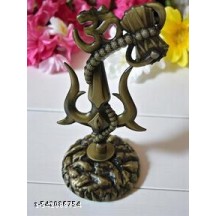 Elegant Trishul Showpiece – Spiritual Metal Trident Idol for Home Temple, Office, and Gift Decor