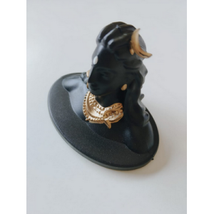 Adiyogi Shiva Statue for Home & Office – Black & Gold Mahadev Idol Spiritual Showpiece for Meditation and Decor