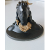 Adiyogi Shiva Statue for Home & Office – Black & Gold Mahadev Idol Spiritual Showpiece for Meditation and Decor