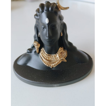 Adiyogi Shiva Statue for Home & Office – Black & Gold Mahadev Idol Spiritual Showpiece for Meditation and Decor