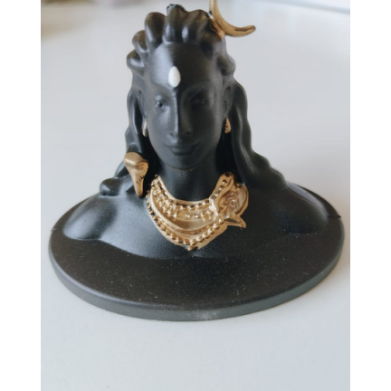 Adiyogi Shiva Statue for Home & Office – Black & Gold Mahadev Idol Spiritual Showpiece for Meditation and Decor