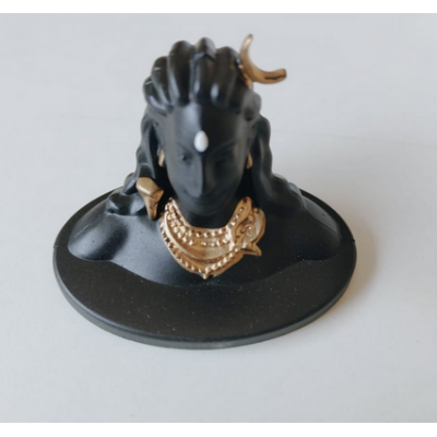 Adiyogi Shiva Statue for Home & Office – Black & Gold Mahadev Idol Spiritual Showpiece for Meditation and Decor