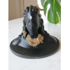 Adiyogi Shiva Statue for Home & Office – Black & Gold Mahadev Idol Spiritual Showpiece for Meditation and Decor