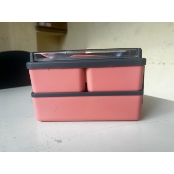 Premium 2-Tier Leak-Proof Bento Lunch Box with Cutlery Set – Microwave and Dishwasher Safe