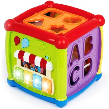 GRANSI Development & Activity Learning Toys 12-18 Month Baby Activity Cube with Music 