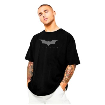 Men Self Design Round Neck Cotton Black T-Shirt